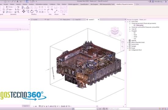 Esecuzione di rilievo con laser scanner per la modellazione As-Built di un edificio parte del patrimonio storico esistente